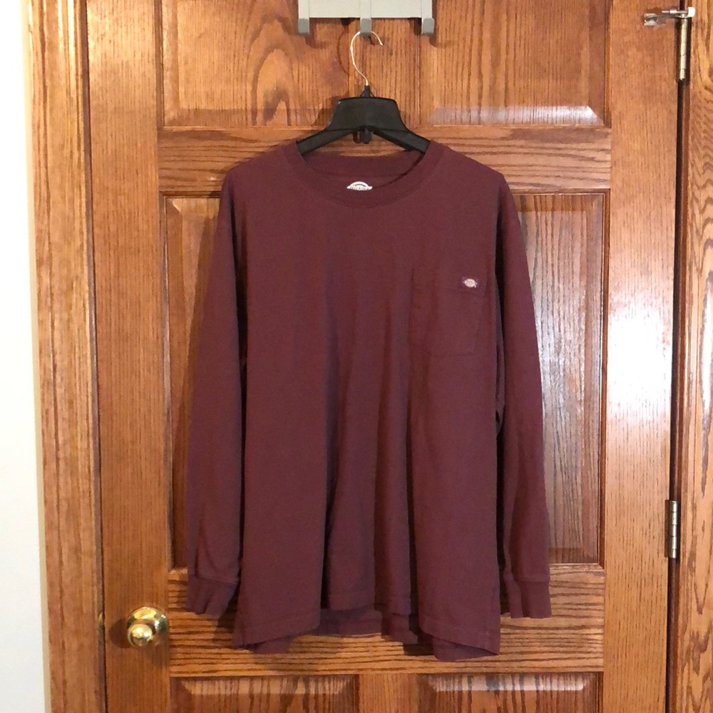 Dickies Maroon Long Sleeve Shirt